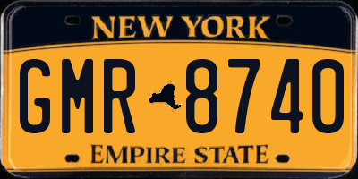 NY license plate GMR8740