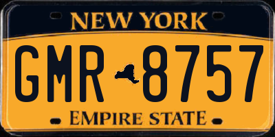 NY license plate GMR8757