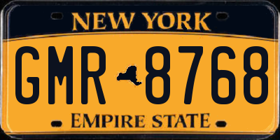 NY license plate GMR8768