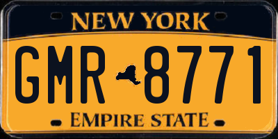 NY license plate GMR8771