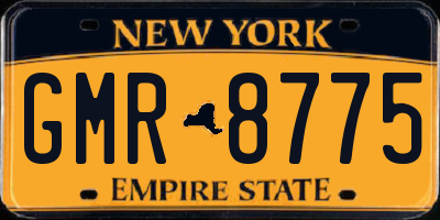 NY license plate GMR8775