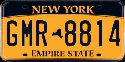 NY license plate GMR8814