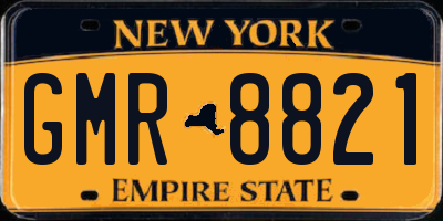 NY license plate GMR8821