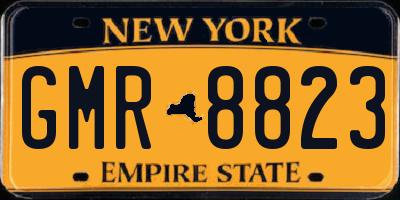 NY license plate GMR8823