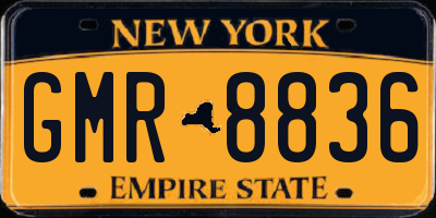 NY license plate GMR8836