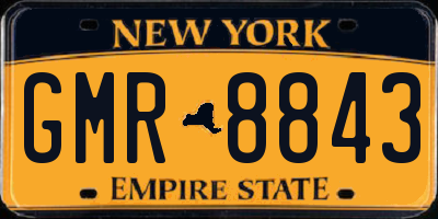 NY license plate GMR8843