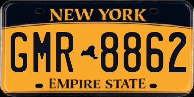 NY license plate GMR8862