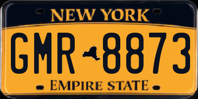 NY license plate GMR8873