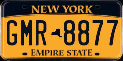 NY license plate GMR8877