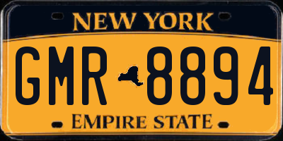 NY license plate GMR8894