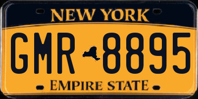 NY license plate GMR8895