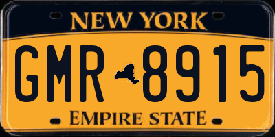 NY license plate GMR8915