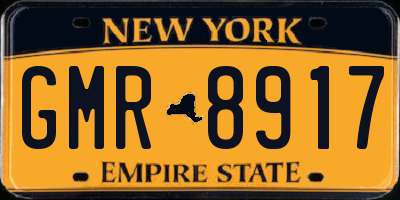 NY license plate GMR8917