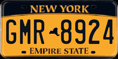 NY license plate GMR8924