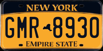 NY license plate GMR8930