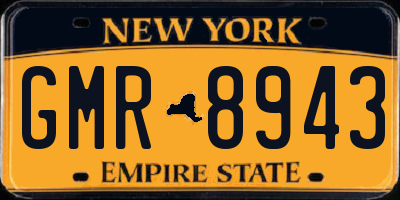 NY license plate GMR8943
