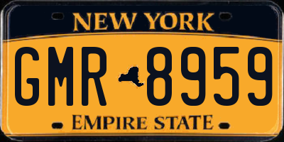 NY license plate GMR8959