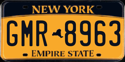 NY license plate GMR8963