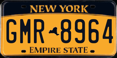 NY license plate GMR8964