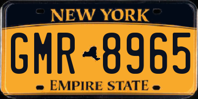 NY license plate GMR8965