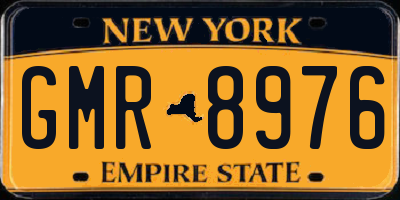 NY license plate GMR8976