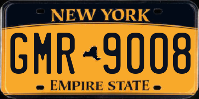 NY license plate GMR9008