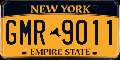 NY license plate GMR9011