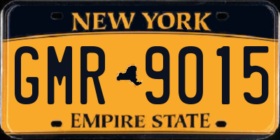 NY license plate GMR9015