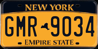 NY license plate GMR9034