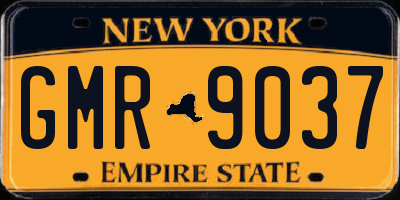 NY license plate GMR9037