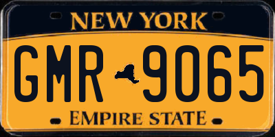 NY license plate GMR9065