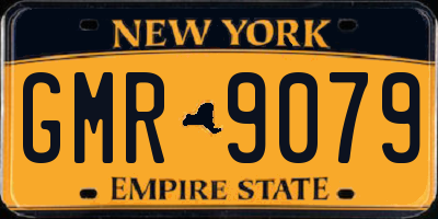 NY license plate GMR9079