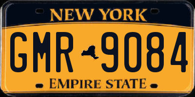 NY license plate GMR9084