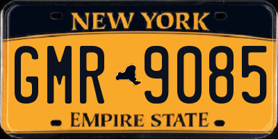 NY license plate GMR9085