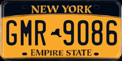 NY license plate GMR9086