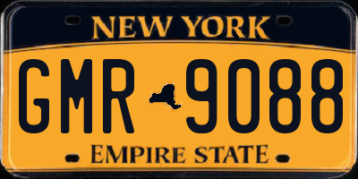 NY license plate GMR9088