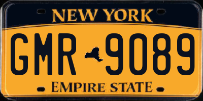 NY license plate GMR9089