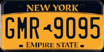 NY license plate GMR9095