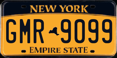 NY license plate GMR9099