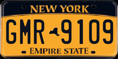 NY license plate GMR9109