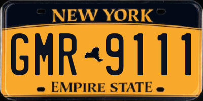NY license plate GMR9111