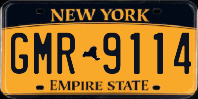 NY license plate GMR9114