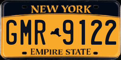 NY license plate GMR9122