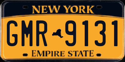NY license plate GMR9131