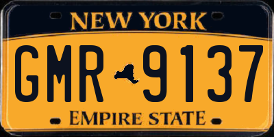 NY license plate GMR9137