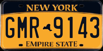 NY license plate GMR9143