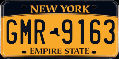 NY license plate GMR9163