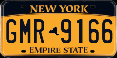 NY license plate GMR9166