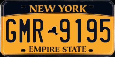 NY license plate GMR9195