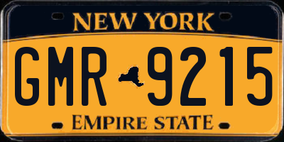 NY license plate GMR9215